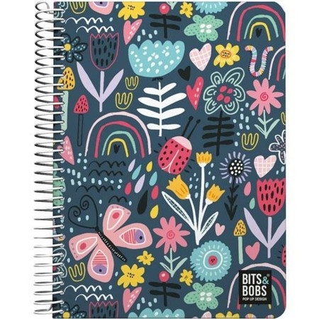 Cahier à Spirale Grafoplas BITS&BOBS 24 BOTANIC Multicouleur quarto 80 Volets