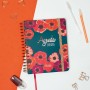 Agenda Finocam Talkual Cuarto 15,5 x 21,7 cm 2025 Flores