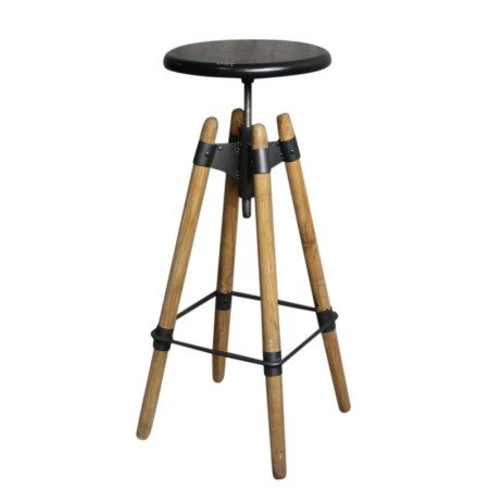 Tabouret DKD Home Decor Réglable Bois Métal (34 x 34 x 76 cm)