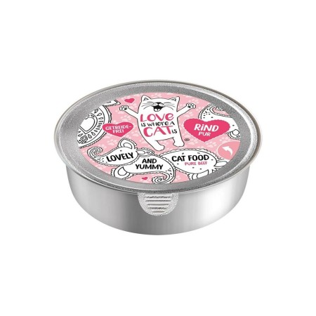 Comida para gato LOVE IS WHERE A CAT IS 2190240 Carne de vacuno 85 g