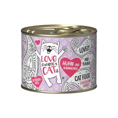 Aliments pour chat LOVE IS WHERE A CAT IS 2191340 Poulet 200 g