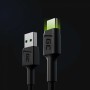 Cable USB Green Cell KABGC06 Negro Verde 1,2 m