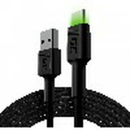 Cable USB Green Cell KABGC13 Negro Verde 2 m