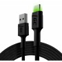 Câble USB Green Cell KABGC13 Noir Vert 2 m