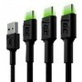 Cable USB Green Cell KABGCSET03 Negro 2 m