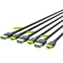 Cable USB Green Cell KABGCSET03 Negro 2 m