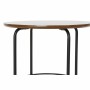Table d'appoint DKD Home Decor Noir Bois Verre Fer (50 x 50 x 45 cm)