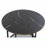 Table d'appoint DKD Home Decor Noir Bois Verre Fer (50 x 50 x 45 cm)