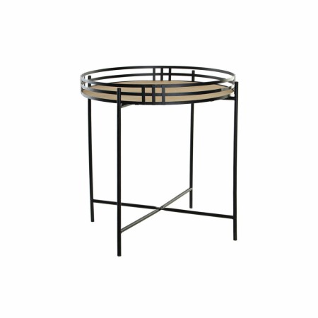 Table d'appoint DKD Home Decor Noir Métal Bois MDF (45 x 45 x 47 cm)