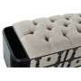 Banquette DKD Home Decor  Noir Beige Métal PU (120 x 40 x 50 cm)