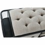 Banquette DKD Home Decor  Noir Beige Métal PU (120 x 42 x 43 cm)