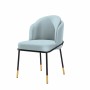 Chaise de Salle à Manger DKD Home Decor Métal Polyester Bleu ciel (53 x 59 x 83 cm)