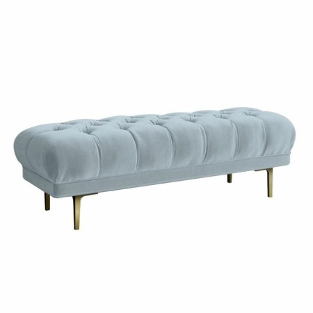 Banquette DKD Home Decor  Métal Polyester Bleu ciel (140 x 45 x 40 cm)