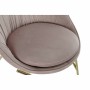 Chaise de Salle à Manger DKD Home Decor Rose Doré Métal Polyester (60 x 60 x 85 cm)