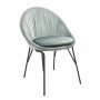 Chaise DKD Home Decor Métal Polyester Gris clair (60 x 60 x 87 cm)