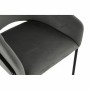 Chaise DKD Home Decor Noir Polyester Métal Gris clair (59 x 60 x 83 cm)