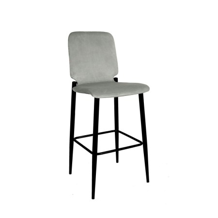 Tabouret DKD Home Decor Métal Polyester Gris clair (43.5 x 52 x 109 cm)