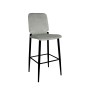 Tabouret DKD Home Decor Métal Polyester Gris clair (43.5 x 52 x 109 cm)