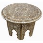 Table d'appoint DKD Home Decor Blanc Bois de manguier (2 pcs) (70 x 70 x 47 cm)