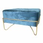 Banquette DKD Home Decor  Mousse Bleu Doré Métal Polyester Velours Bois MDF (80 x 80 x 42 cm)