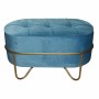 Banquette DKD Home Decor  Mousse Bleu Doré Métal Polyester Velours Bois MDF (72 x 39 x 38 cm)