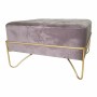Banquette DKD Home Decor  Mousse Rose Doré Métal Polyester Velours Bois MDF (80 x 80 x 42 cm)