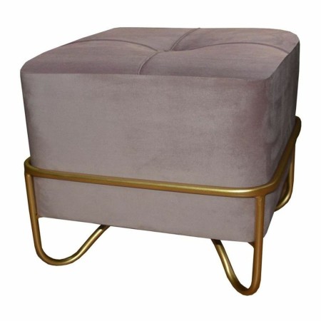Banquette DKD Home Decor  Mousse Rose Doré Métal Polyester Velours Bois MDF (42 x 42 x 38 cm)