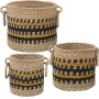 Lot de paniers Alexandra House Living 75966 Marron osier Rotin Fibre naturelle (3 Unités)