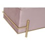 Banquette DKD Home Decor Mousse Rose Doré Métal Polyester Velours Bois MDF (80 x 40 x 42 cm)