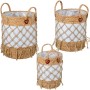 Juego de Cestos Alexandra House Living 03792 Blanco Mimbre Ratán Fibra natural (3 Unidades)