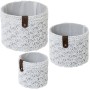 Juego de Cestos Alexandra House Living 03816 Blanco Mimbre Ratán Fibra natural (3 Unidades)