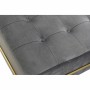 Banquette DKD Home Decor  Mousse Gris Doré Métal Polyester Velours Bois MDF (80 x 80 x 47 cm)