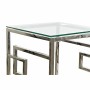 Table d'appoint DKD Home Decor Verre Argenté Métal (45 x 45 x 80 cm) (2 pcs)