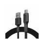 Cable USB a micro USB Green Cell KABGC20 Negro 1,2 m