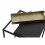 Table d'appoint DKD Home Decor Noir Doré Acier Aluminium (43 x 42 x 58.5 cm)