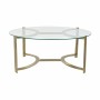 Table d'appoint DKD Home Decor Verre Doré Acier (79 x 79 x 33 cm)
