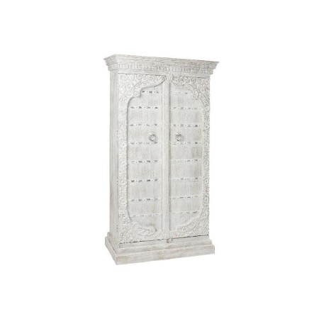 Armoire DKD Home Decor Blanc Métal Bois de manguier (100 x 43 x 190 cm)