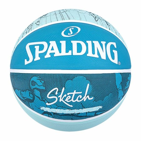 Ballon de basket Spalding Sketch Dribble Bleu Caoutchouc (Taille 7)