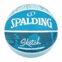 Balón de Baloncesto Spalding Sketch Dribble Azul Caucho (Talla 7)