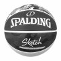 Balón de Baloncesto Spalding Sketch Dribble Negro Caucho (Talla 7)