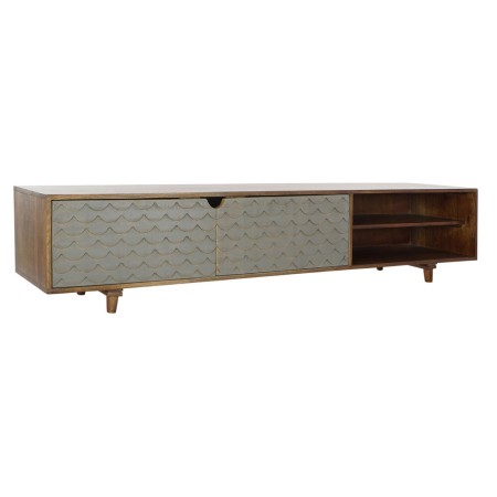 Meubles de télévision DKD Home Decor Gris Bois de manguier (180 x 40 x 38 cm)