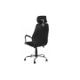 Chaise de Bureau avec Appui-tête DKD Home Decor Noir (59 x 66 x 131 cm)