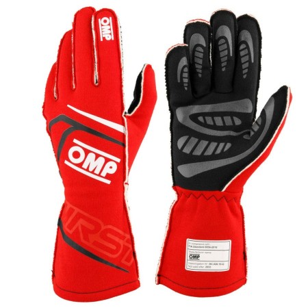 Gants OMP FIRST Rouge M FIA 8856-2018