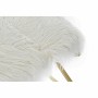 Banquette DKD Home Decor  Argenté Métal Polyester Blanc (60 x 40 x 45 cm)