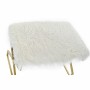 Banquette DKD Home Decor  Argenté Métal Polyester Blanc (60 x 40 x 45 cm)