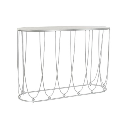 Console DKD Home Decor Argenté Métal Blanc Marbre (115 x 35 x 78 cm)