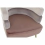 Siège DKD Home Decor Rose Doré Marron Polyester Rose clair Fer Bouleau Bois MDF (70 x 63 x 69 cm)