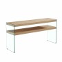 Console DKD Home Decor Verre Transparent MDF Marron Clair Moderne (160 x 45 x 80 cm)