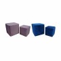 Repose-pied DKD Home Decor Polyester Bois Blue marine Rose clair (2 pcs) (36 x 36 x 35 cm)