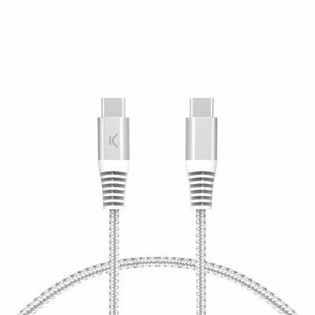 Cable USB-C a USB-C KSIX Blanco